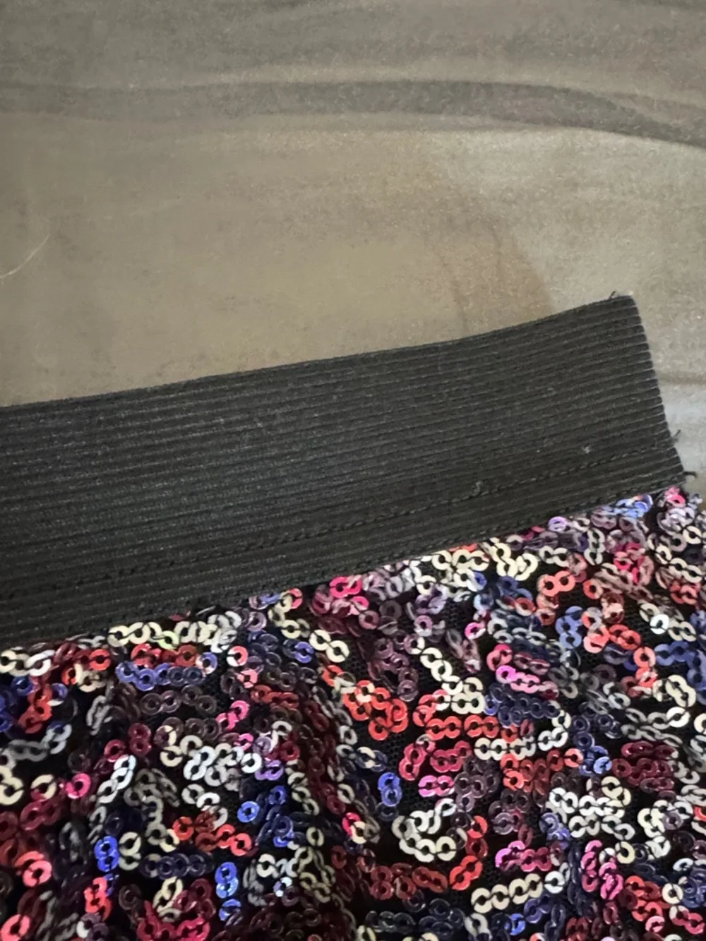 GAP Black Skirt with Pink, Purple and Blue Sequins / AA39